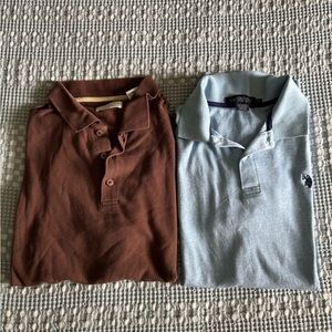 U.S. Polo Assn. Brown and Blue Polo Shirts Casual Set